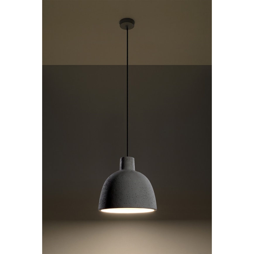 Lustr na lanku DAMASO 1xE27/60W/230V beton