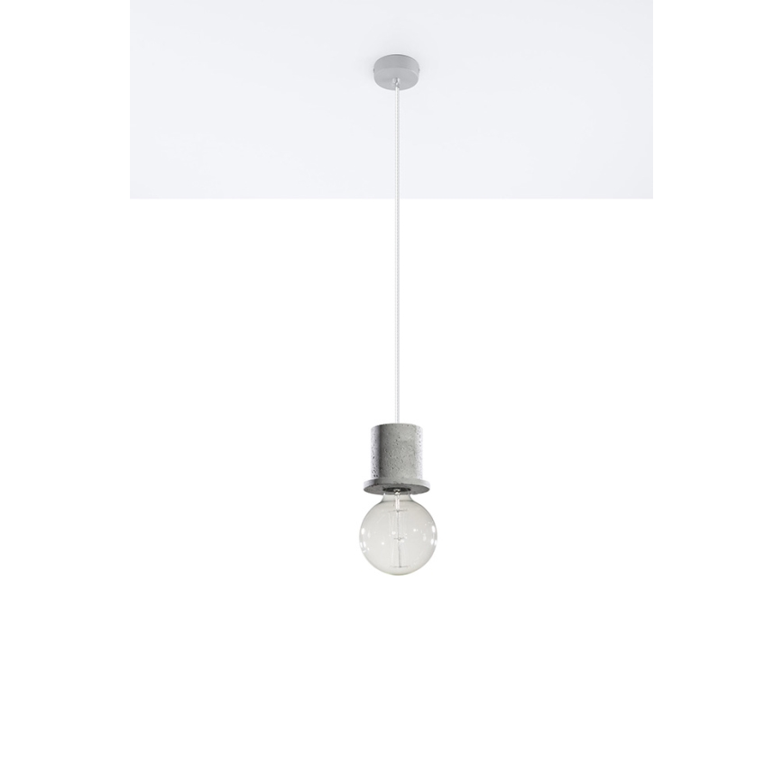 Sollux SL.0283 - Lustr na lanku BONO 1xE27/60W/230V šedá