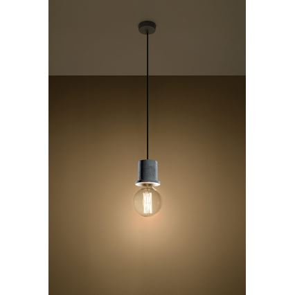 Sollux SL.0283 - Lustr na lanku BONO 1xE27/60W/230V šedá