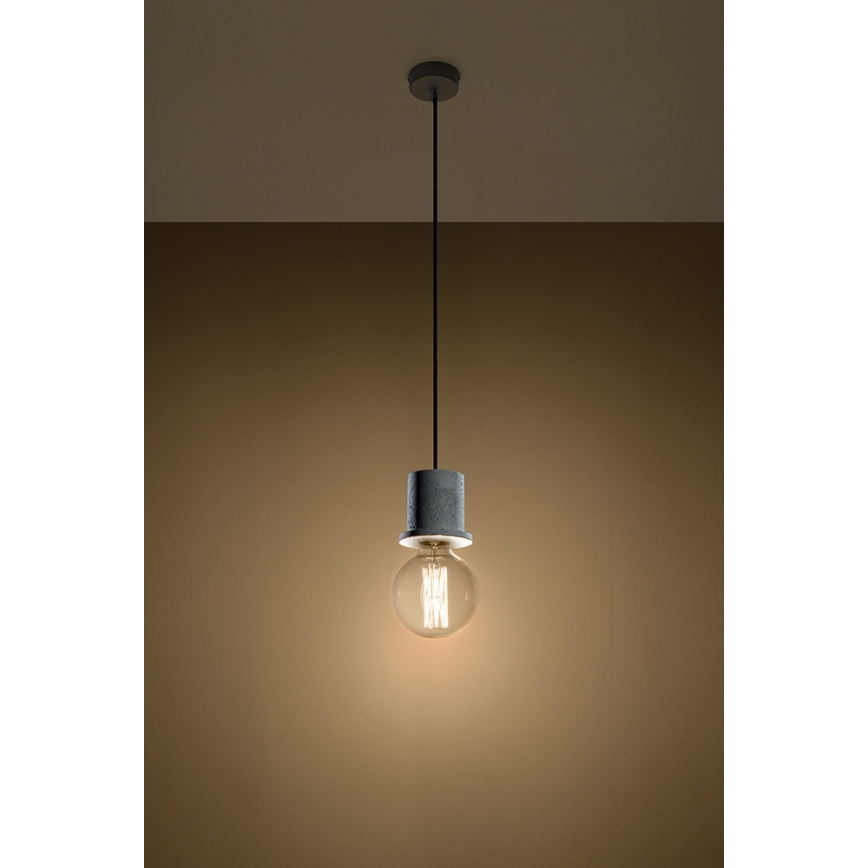Sollux SL.0283 - Lustr na lanku BONO 1xE27/60W/230V šedá