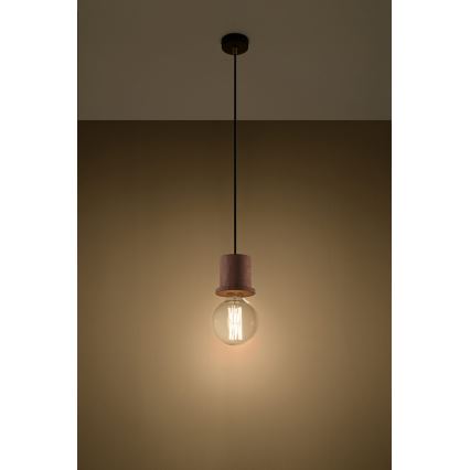 Lustr na lanku MILO 1xE27/60W/230V buk