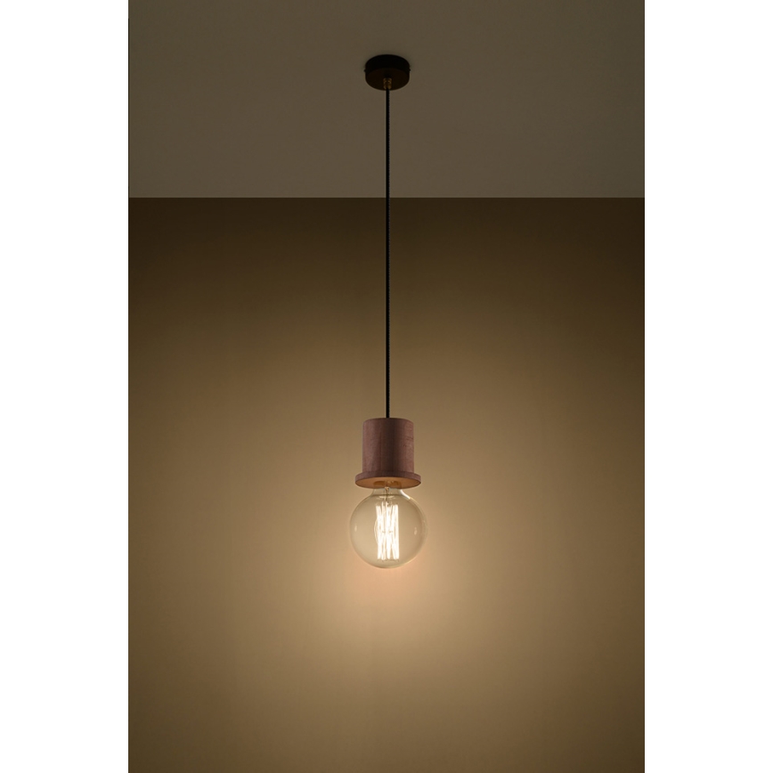 Lustr na lanku MILO 1xE27/60W/230V buk
