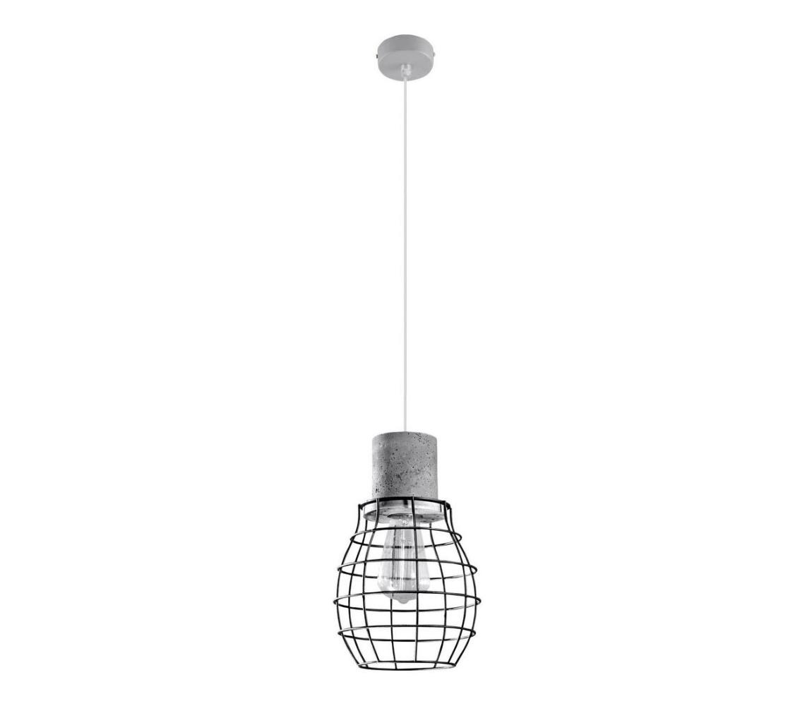 Sollux Sollux SL.0285 - Lustr na lanku LUGO 1xE27/60W/230V černá/šedá SLX0173