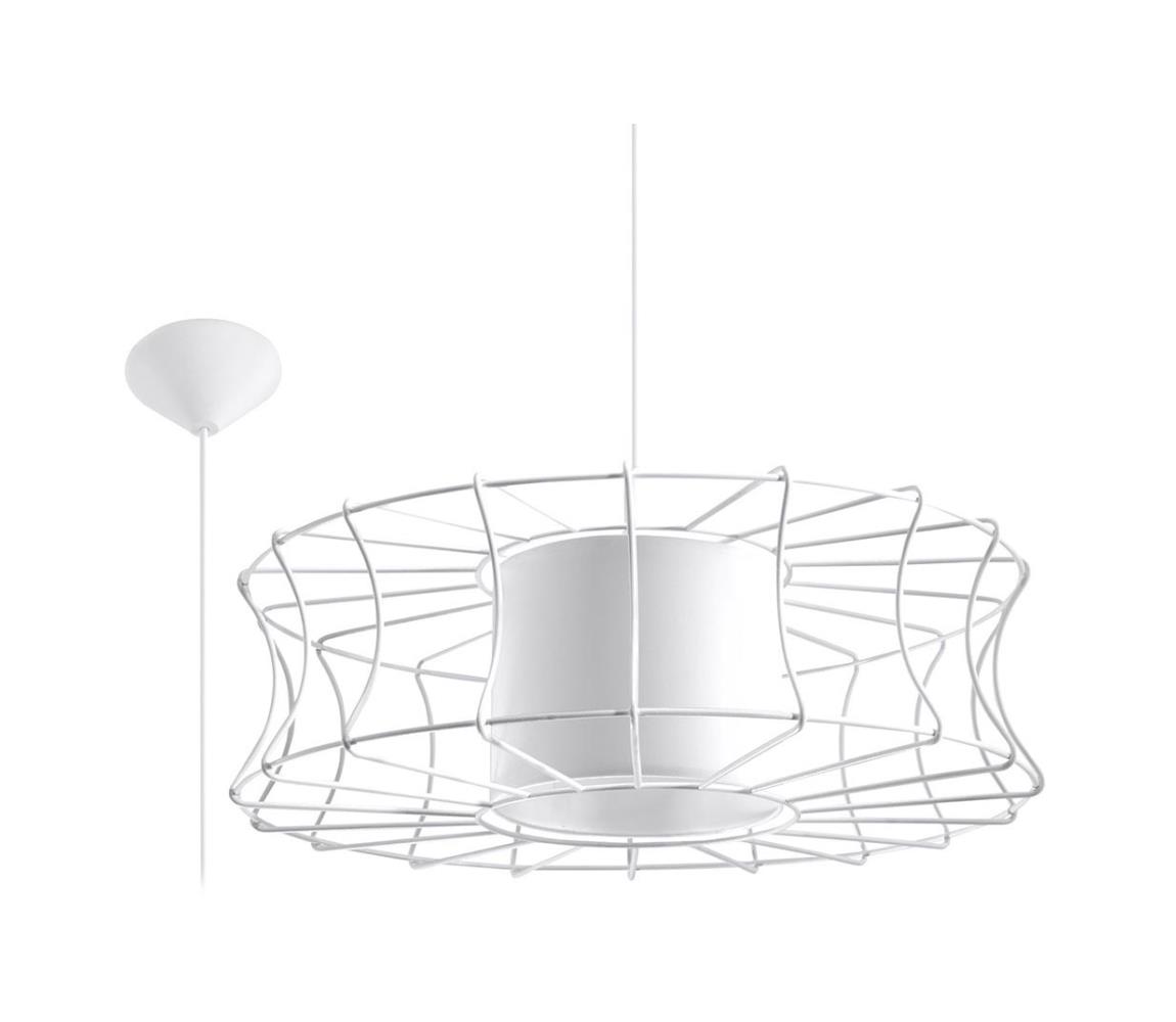 Sollux Sollux SL.0299 - Lustr na lanku SALERNO 1xE27/60W/230V bílá SLX0187