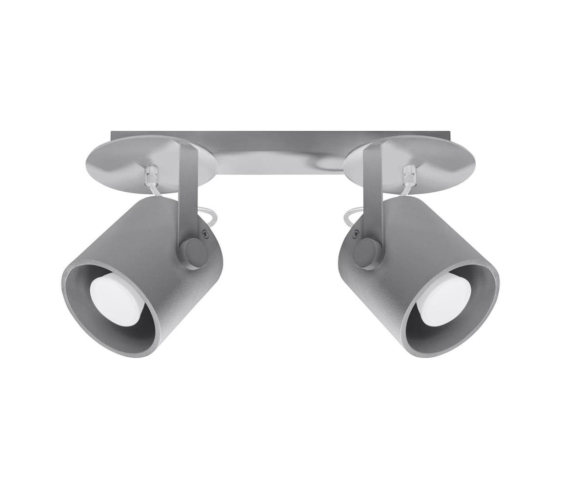 Sollux Sollux SL.0316 - Bodové svítidlo LAROSA 2 2xGU10/40W/230V šedá SLX0204