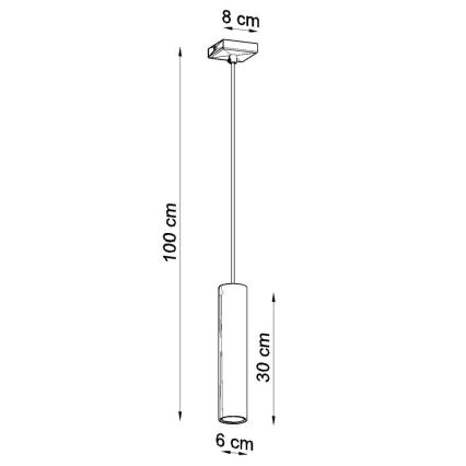 Lustr na lanku LAGOS 1 1xGU10/10W/230V bílá