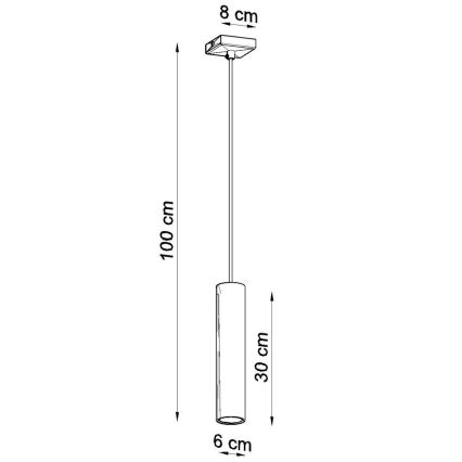 Lustr na lanku LAGOS 1 1xGU10/10W/230V černá