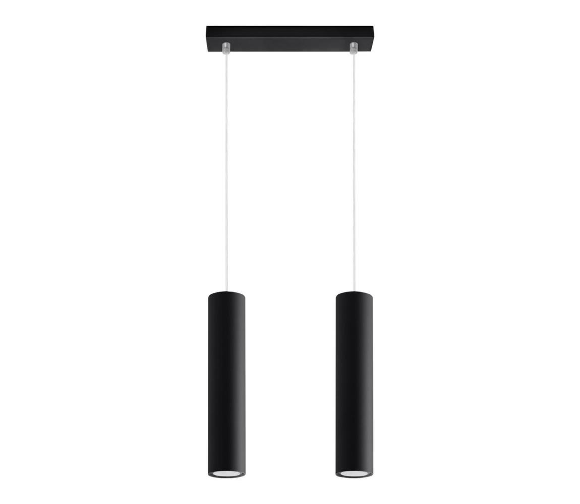 Sollux Sollux SL.0328 - Lustr na lanku LAGOS 2 2xGU10/40W/230V černá SLX0216
