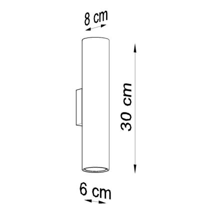 Nástěnné svítidlo LAGOS 2 2xGU10/10W/230V černá