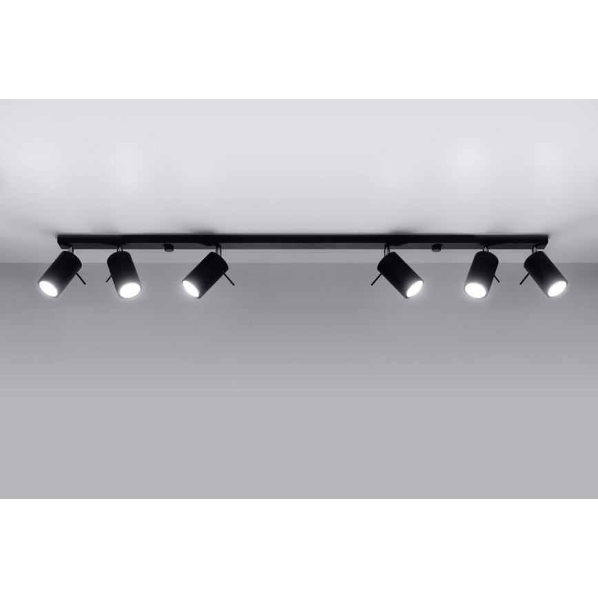 Bodové svítidlo RING 6L 6xGU10/10W/230V černá