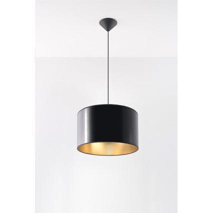 Lustr na lanku LUXOR 30 1xE27/60W/230V zlatá/černá