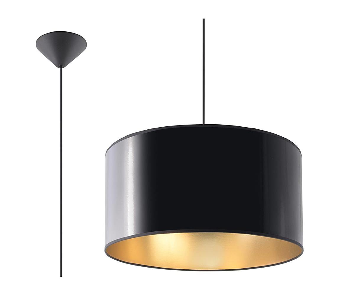 Sollux Sollux SL.0363 - Lustr na lanku LUXOR 40 1xE27/60W/230V zlatá/černá SLX0240