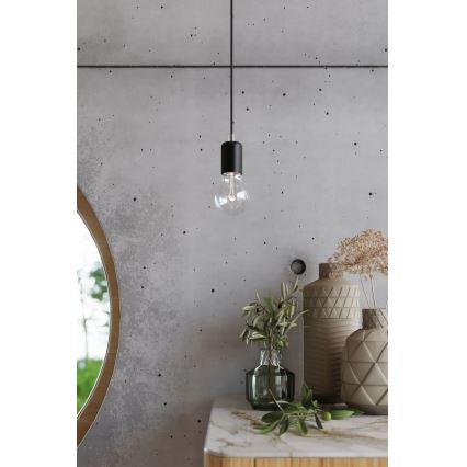 Lustr na Lanku EDISON 7 7xE27/60W/230V pavouk černá