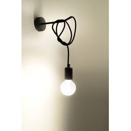 Nástěnné svítidlo EDISON 1xE27/60W/230V černá