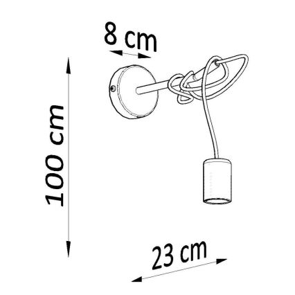 Nástěnné svítidlo EDISON 1xE27/60W/230V černá