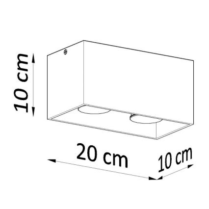 Bodové svítidlo QUAD 2xGU10/40W/230V