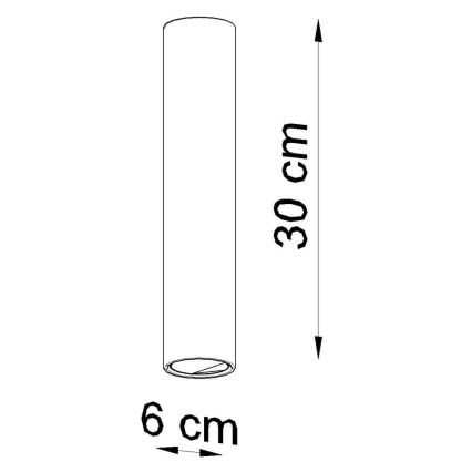 Bodové svítidlo LAGOS 1xGU10/10W/230V 30 cm černá