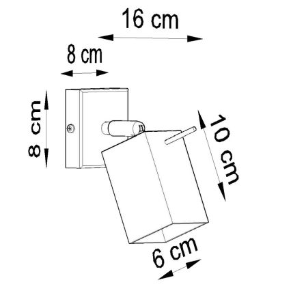 Nástěnné bodové svítidlo MERIDA 1xGU10/40W/230V šedá