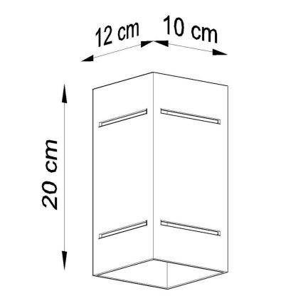 Nástěnné svítidlo BLOCCO 1xG9/40W/230V
