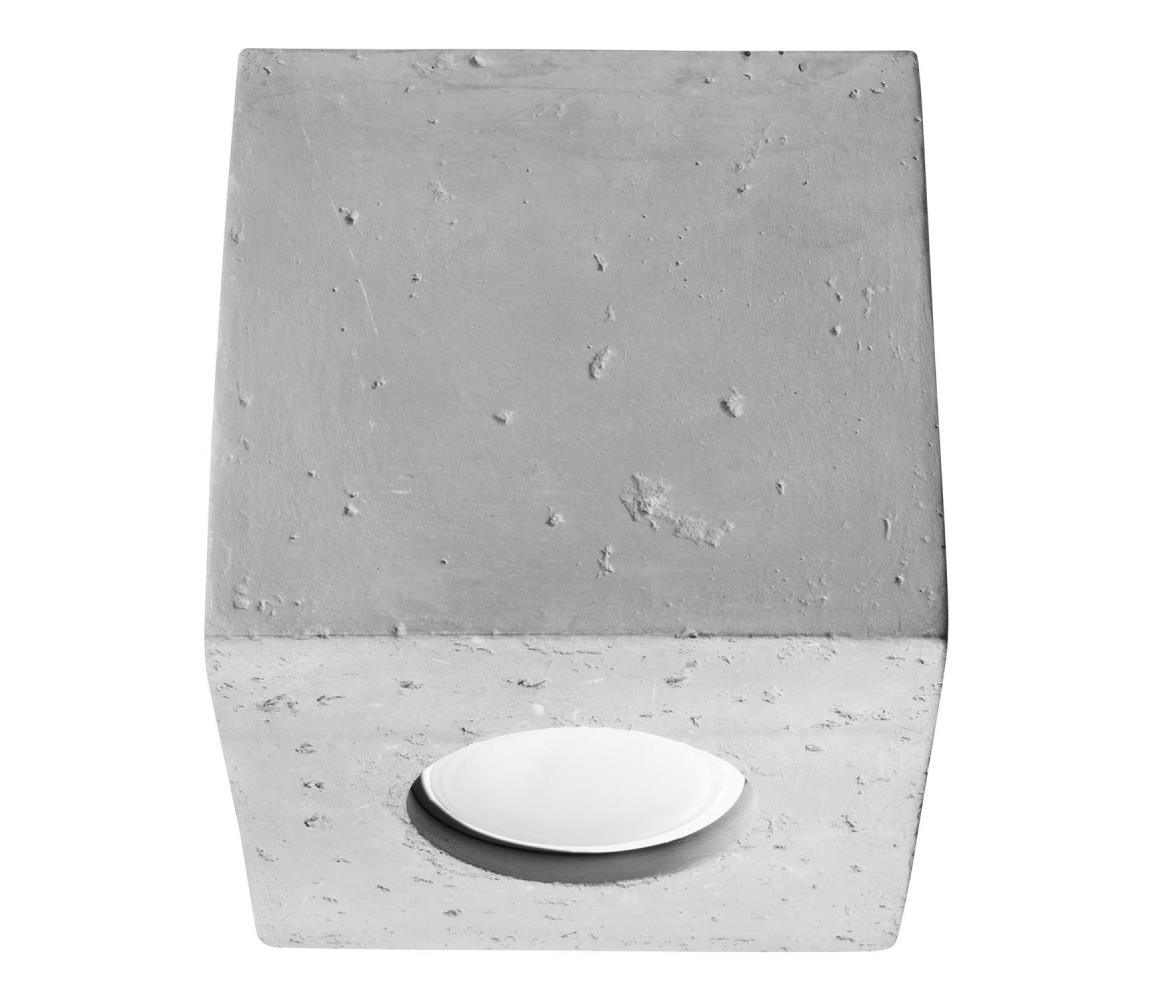 Sollux Sollux SL.0489 - Stropní svítidlo QUAD 1xGU10/40W/230V beton SLX0277