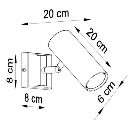 Nástěnné bodové svítidlo DIREZIONE 1xGU10/40W/230V černá