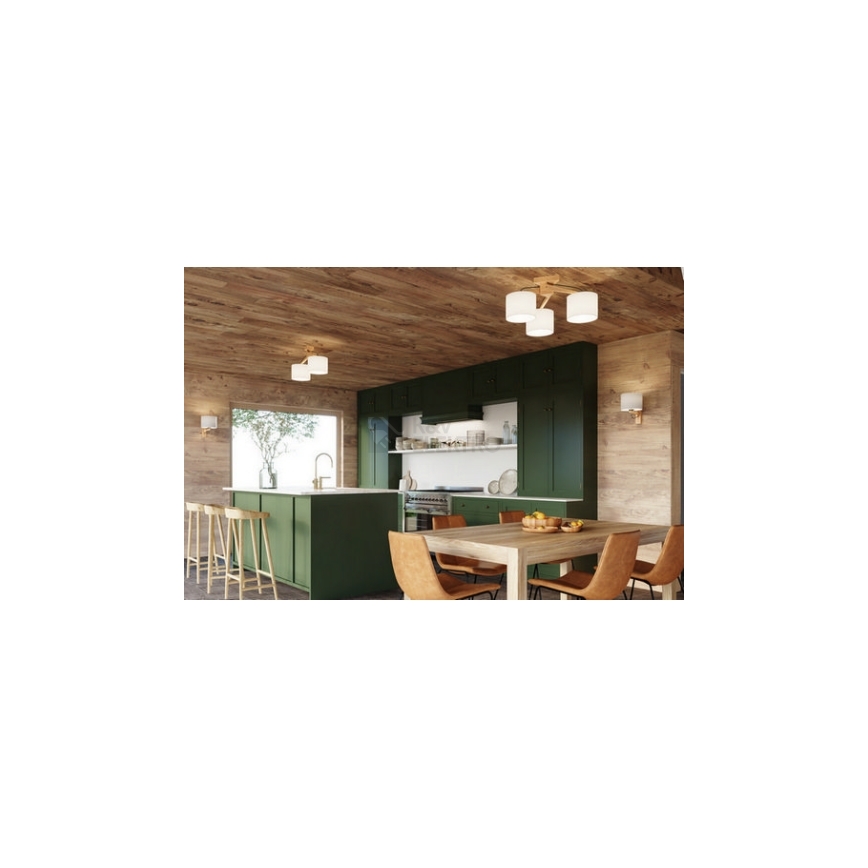 Přisazený lustr LEGNO 3xE27/60W/230V
