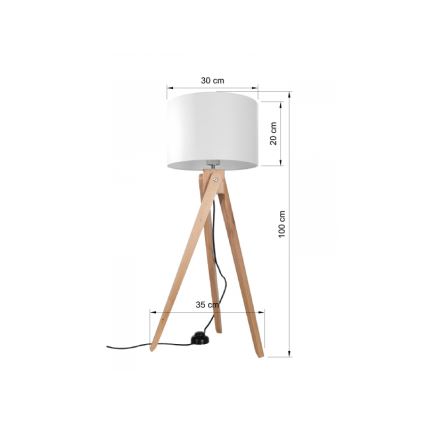 Stojací lampa LEGNO 1xE27/60W/230V