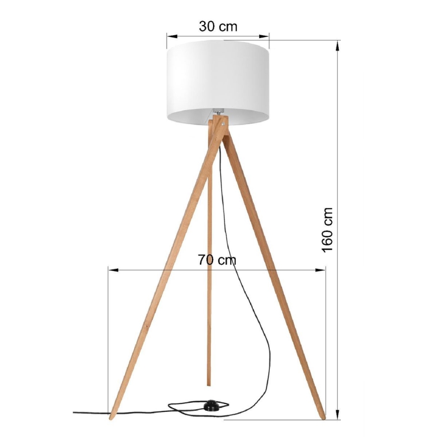 Stojací lampa LEGNO 1xE27/60W/230V