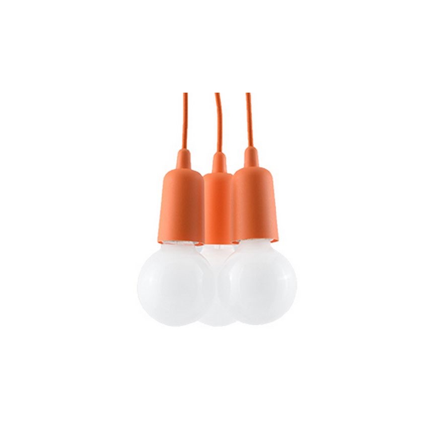Lustr na lanku DIEGO 3xE27/60W/230V oranžová