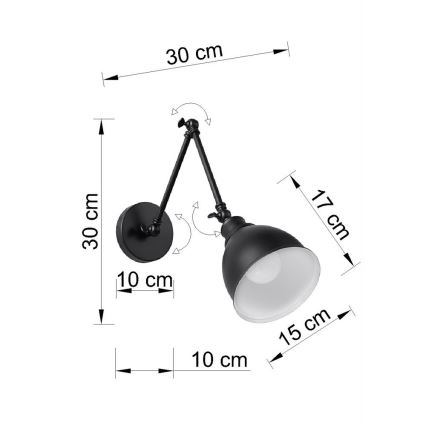 Nástěnné svítidlo STARK SHADE 1xE27/60W/230V
