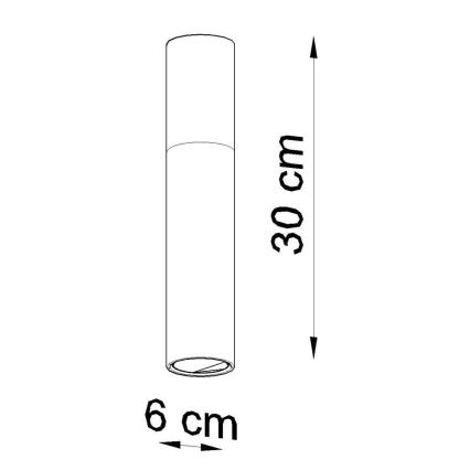 Stropní svítidlo PABLO 1xGU10/40W/230V bílá/buk