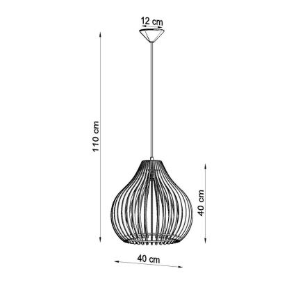 Lustr na lanku APRILLA 1xE27/60W/230V