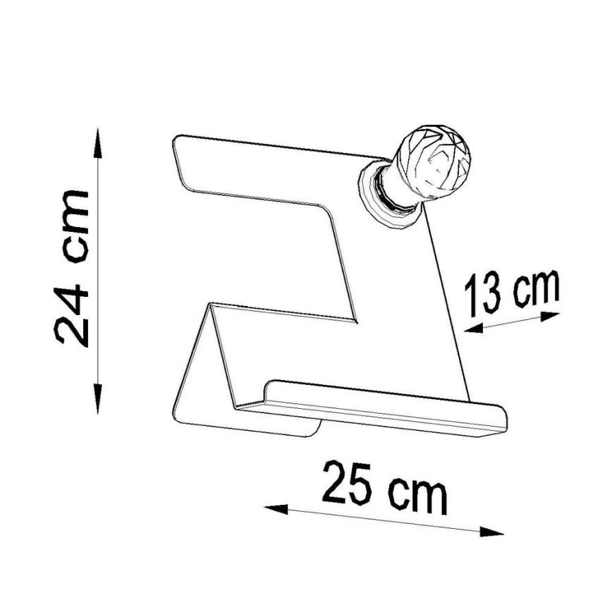 Stolní lampa INCLINE 1xE27/60W/230V černá