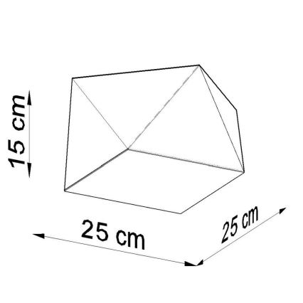 Stropní svítidlo HEXA 1xE27/60W/230V bílá