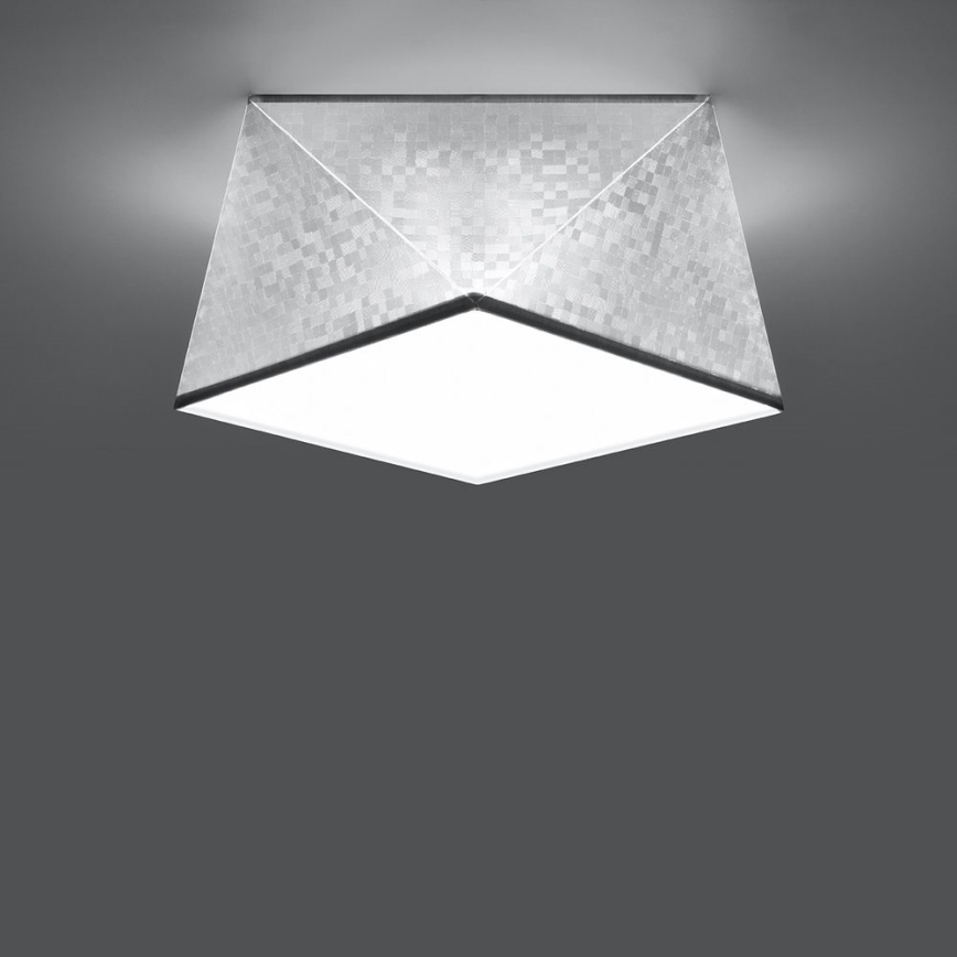 Stropní svítidlo HEXA 1xE27/60W/230V stříbrná