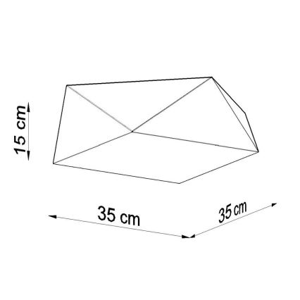 Stropní svítidlo HEXA 2xE27/60W/230V bílá