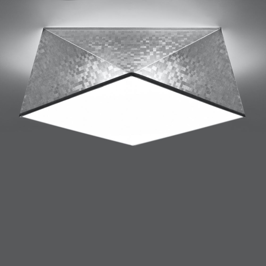Stropní svítidlo HEXA 2xE27/60W/230V stříbrná