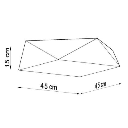 Stropní svítidlo HEXA 3xE27/60W/230V stříbrná