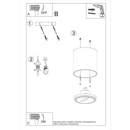 Bodové svítidlo TIUBE 1xGU10-AR111/10W/230V