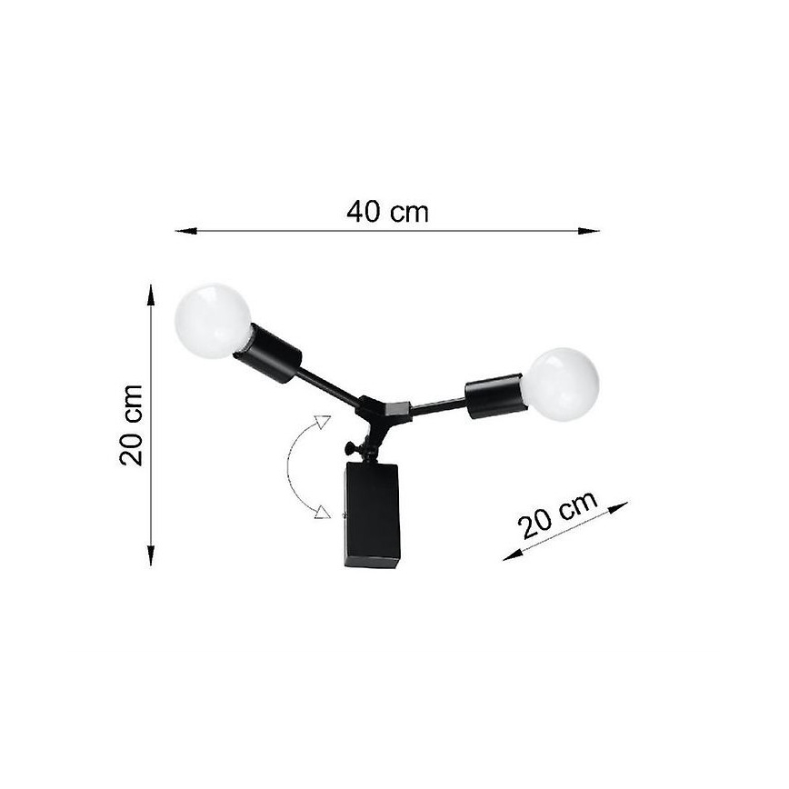 Nástěnné svítidlo PLATO 2xE27/60W/230V