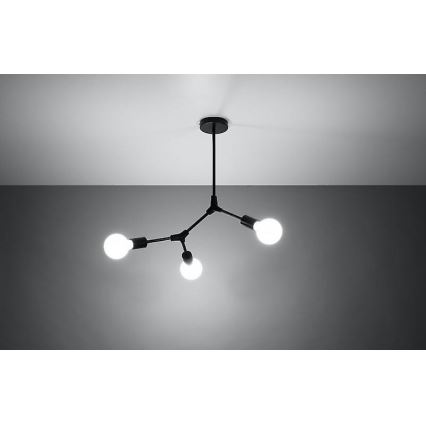 Lustr na tyči PLATO 3xE27/60W/230V
