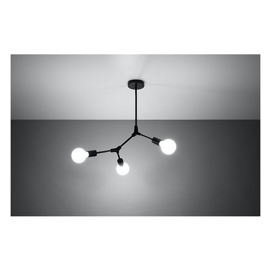 Lustr na tyči PLATO 3xE27/60W/230V