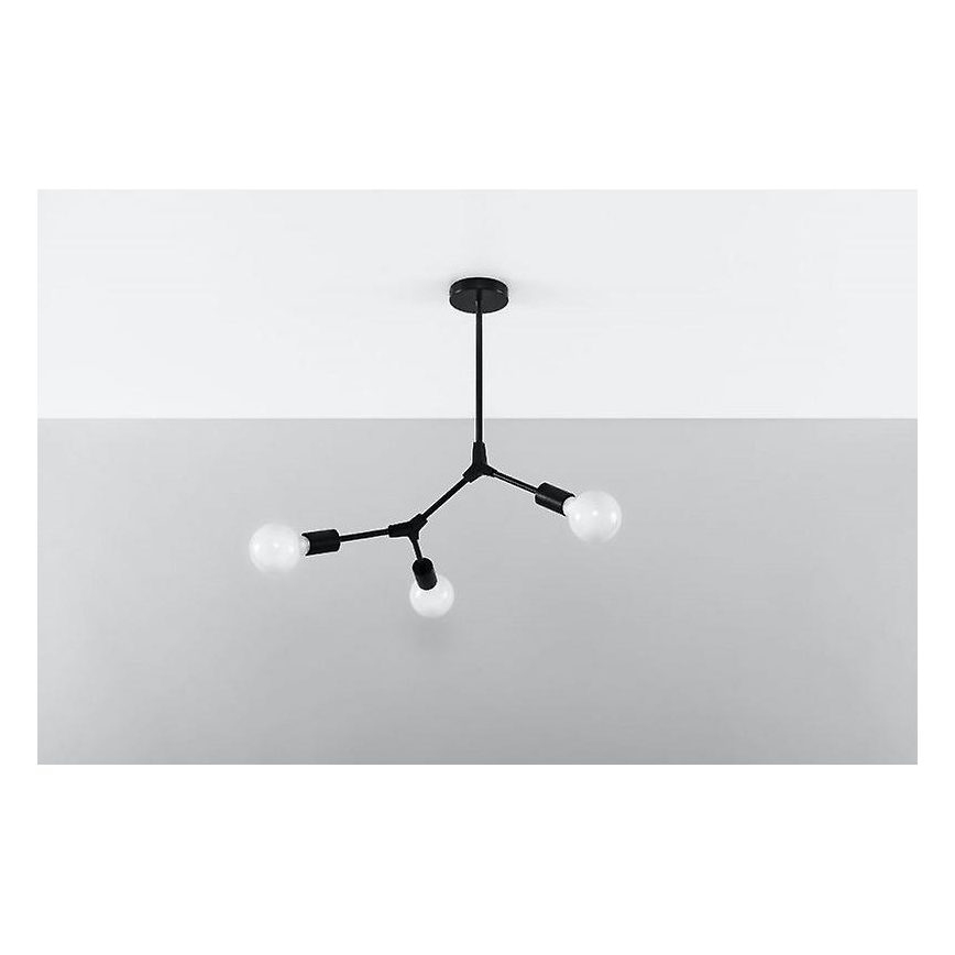 Lustr na tyči PLATO 3xE27/60W/230V