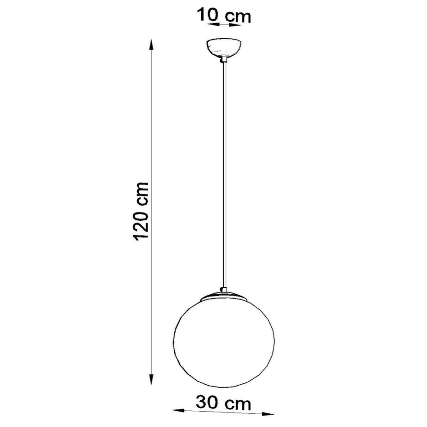 Lustr na lanku TOYA 1xE27/60W/230V pr. 30 cm bílá/zlatá