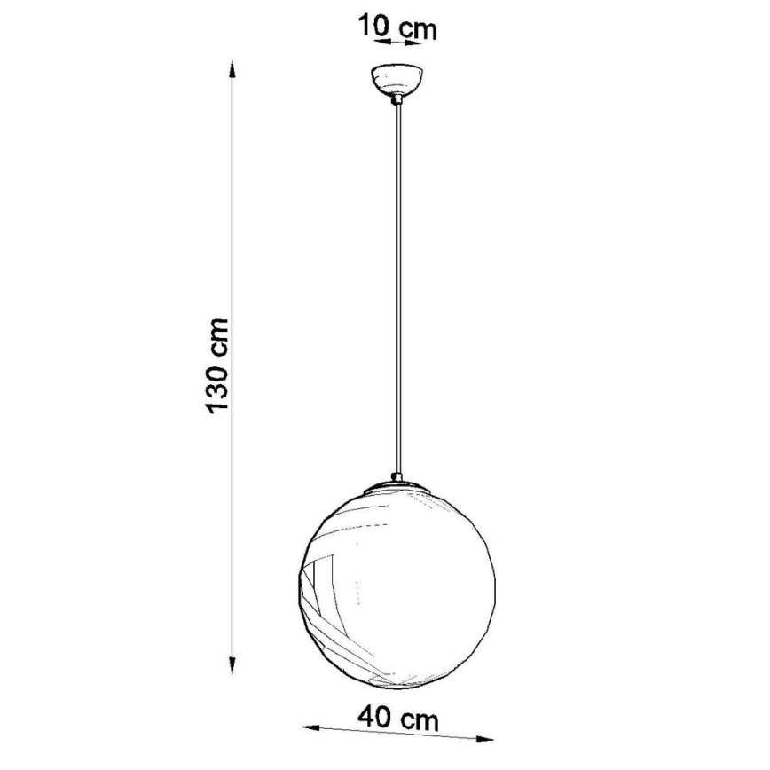 Lustr na lanku TOYA 1xE27/60W/230V pr. 40 cm bílá/zlatá