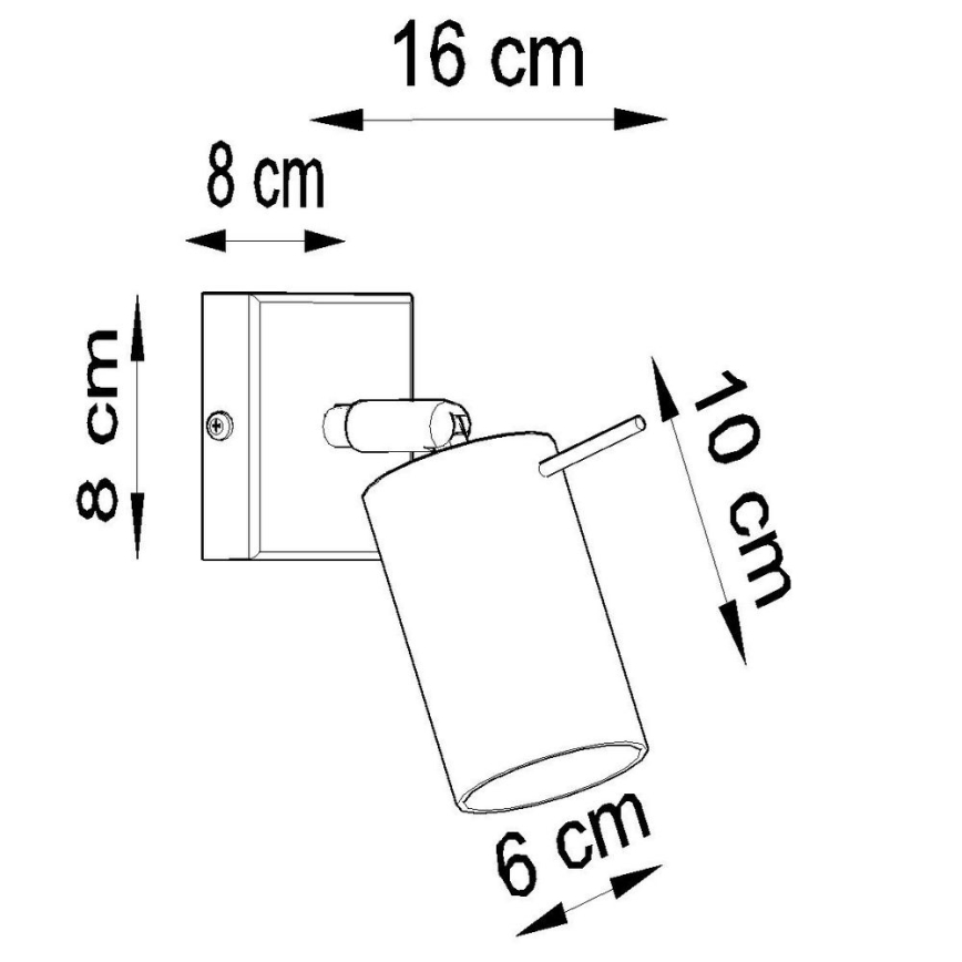 Nástěnné bodové svítidlo RING 1xGU10/10W/230V