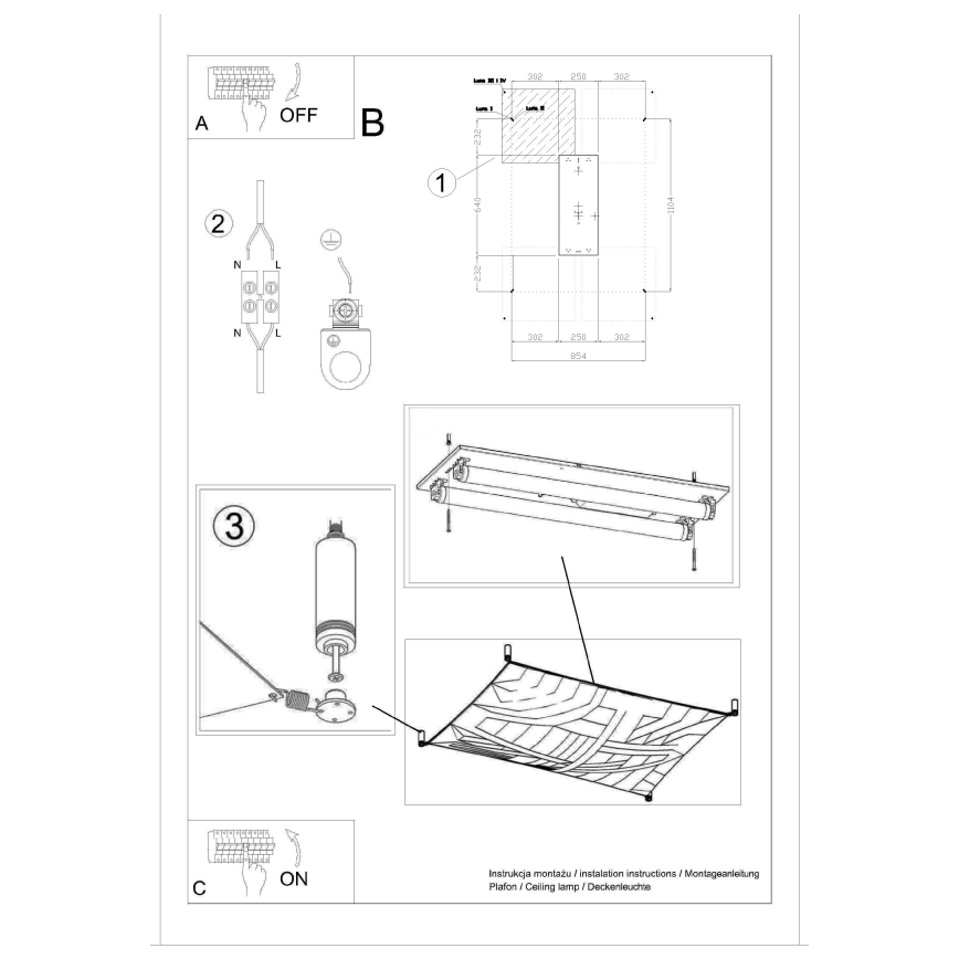 LED Stropní svítidlo LUNA 2xG13/8,5W/230V 8x10,5 cm bílá