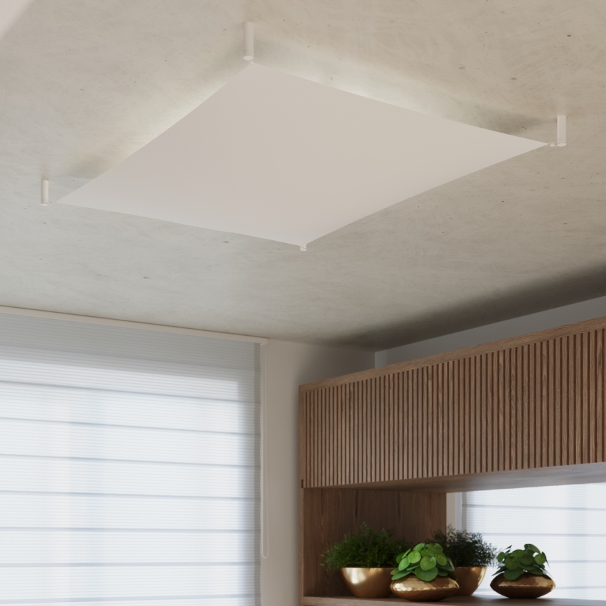 LED Stropní svítidlo LUNA 6xG13/8,5W/230V 140x140 cm bílá