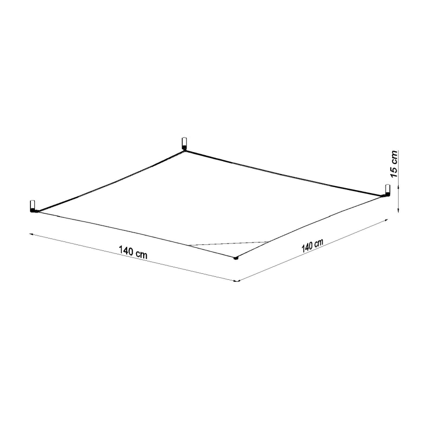 LED Stropní svítidlo LUNA 6xG13/8,5W/230V 140x140 cm bílá