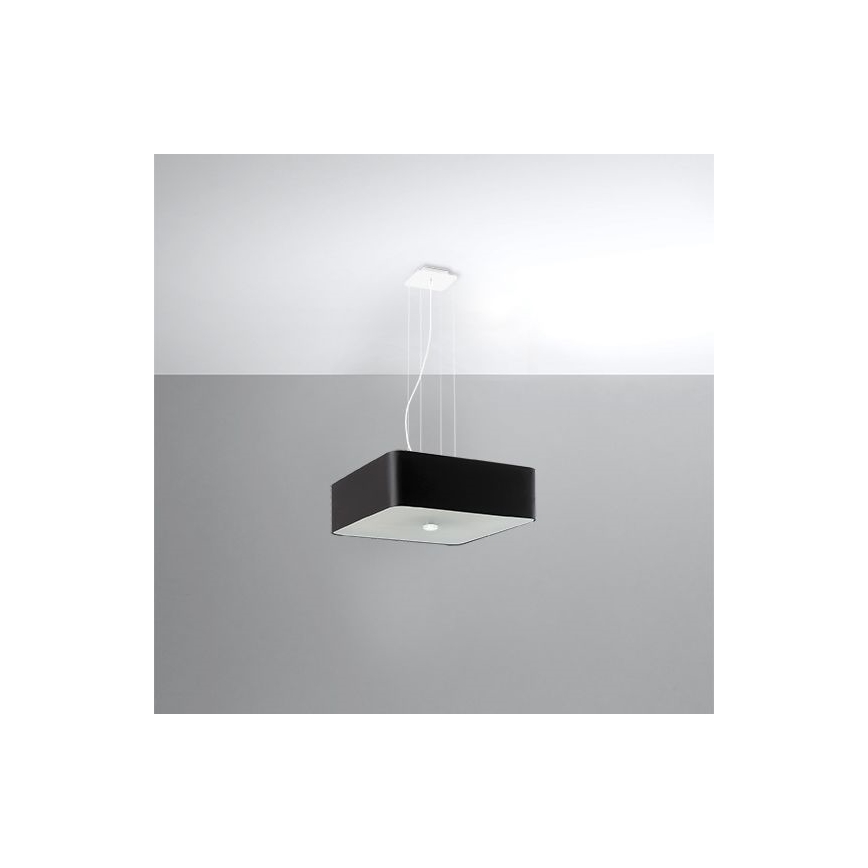 Lustr na lanku LOKKO 5xE27/60W/230V 45 cm černá